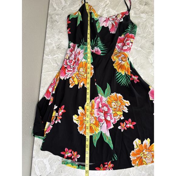 Old Navy Printed Fit & Flare Cami Dress Women’s Large Black Floral‎ Mini - Picture 9 of 9